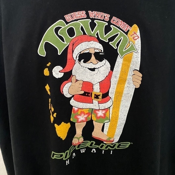 PIPELINE Hawaii Santa Claus “Guess Who’s Comin’ to Town” Men 2XL XXL - Picture 3 of 5